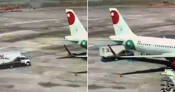فيديو: سائق شاحنة يصدم طائرة في مطار بالمكسيك صورة رقم 4
