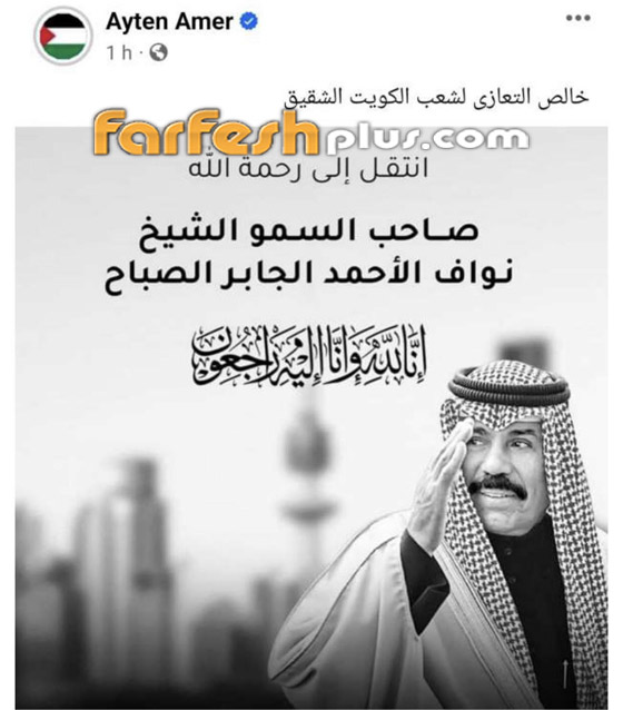 ‏النجوم ينعون الشيخ نواف الأحمد.. بينهم إليسا، أصالة، أنغام ومحمد رمضان صورة رقم 11