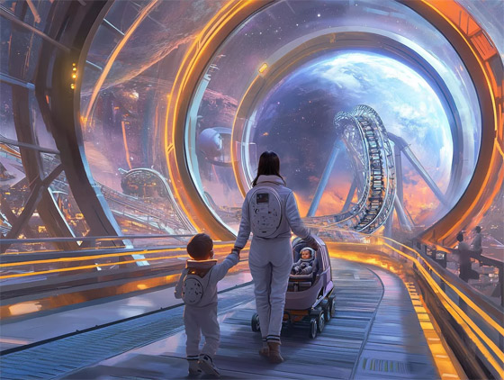 بالصور: منتزه على القمر بريشة الذكاء الاصطناعي صورة رقم 8