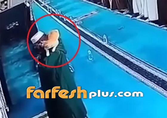 قطة تقفز على كتف إمام مسجد أثناء صلاته.. وتخطف الأنظار! فيديو صورة رقم 1