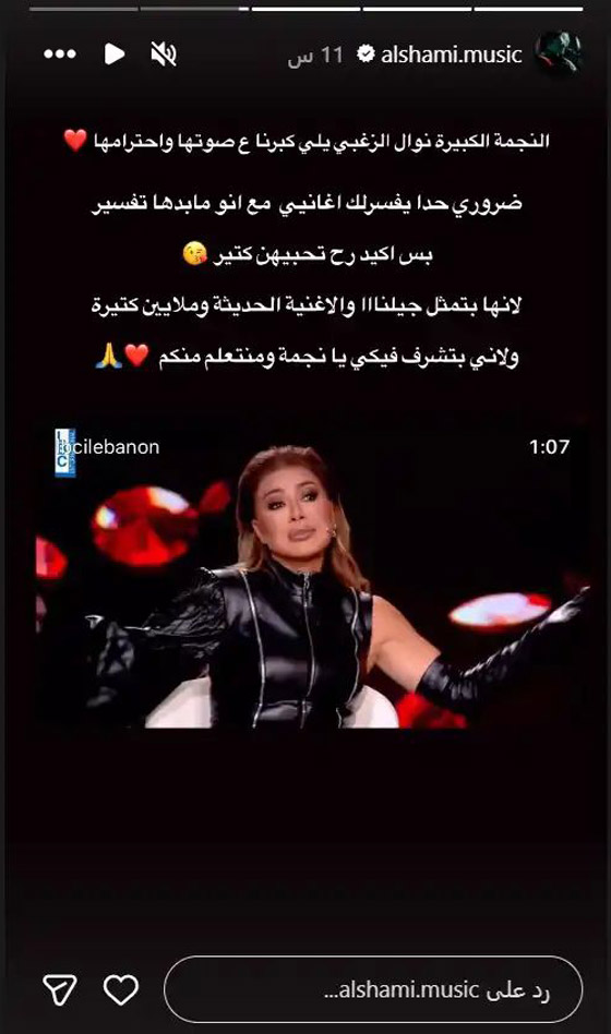 كيف رد الشامي على نوال الزغبي التي قالت: أحب موسيقاه لكن لا أفهم أغانيه! صورة رقم 1 كيف رد الشامي على نوال الزغبي التي قالت: أحب موسيقاه لكن لا أفهم أغانيه! صورة رقم 1