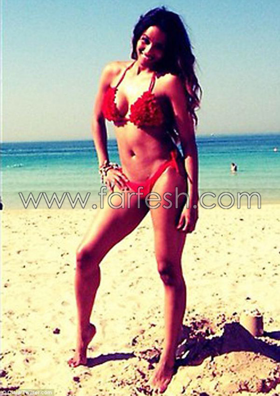 النجمة سيارا تشارك معجبيها بصور لها في البكيني الاحمر!  صورة رقم 2