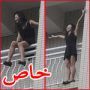 صور: امرأة صينية تهدد بالانتحار من الطابق الخامس لمستشفى لرغبتها بسيجارة