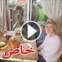 صور الجمل الذي يشارك العائلة في طعام افطارهم كل يوم