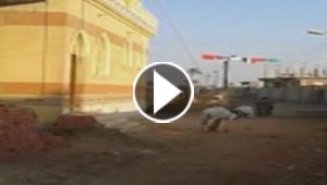 شاهد بالفيديو.. عامل مصري يحول حماره الى رافعة مواد بناء