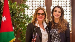 صور يسرا مع الملكة رانيا ولقاء في الاردن