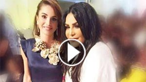 احلام تنشر صورتها مع الملكة رانيا والجمهور يتهمها بتقليد شمس