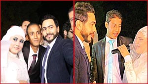 صور تامر حسني يتبرع لكل عروسين في حفل دار الايتام بـ 5 آلاف جنيه 