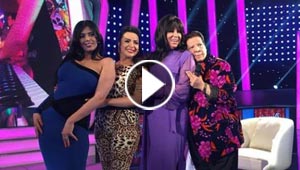 صور شعبولا نائم على كتف فيفي عبده وفيديو مغازلته الراقصة شمس