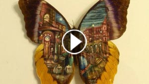 فنان مكسيكي يعيد رسم اللوحات الكلاسيكية على أجنحة الفراشات