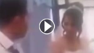 فيديو مؤلم.. عريس يفسد على عروسه فرحة الزفاف لانها مازحته