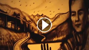 شاهد هدية رسامة من القرم الى مملكة بوتان.. رسومات رملية على الزجاج