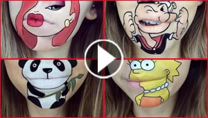 ابداعات وفنون الرسم على الذقون.. فيديو وصور
