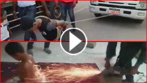 فيديو مذهل: طفل بقوة 1000 يأكل الزجاج يجر السيارات ولا تحرقه النار