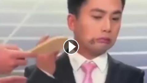 نحلة تتسبب في رعب مذيع صيني على الهواء.. فيديو