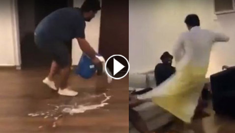 فيديو مضحك: تعرض لمقلب طريف من أصداقائه فردَّ بمقلب آخر أطرف