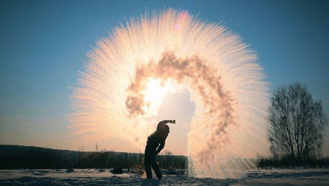 صور تحدي روسي لصنع أعمال فنية في درجة حرارة 40 تحت الصفر