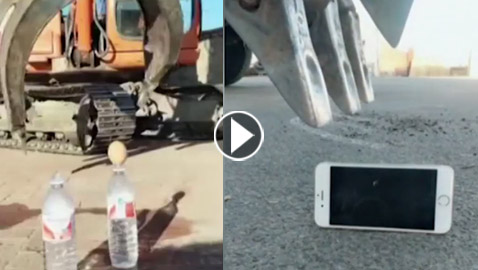 فيديو مدهش: صيني بمهارات خيالية يفعل أشياء لا تصدق بالحفارة