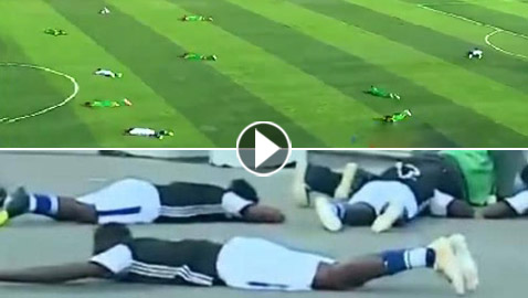 هجوم سرب نحل يوقف مباراة كرة ويجبر اللاعبين على الانبطاح أرضا!